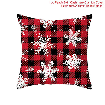 45Cm Christmas Cushion Cover Navidad Merry Christmas Decorations For Home 2023 Xmas Noel Cristmas Ornaments New Year Gifts 2024
