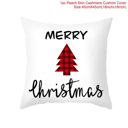 45Cm Christmas Cushion Cover Navidad Merry Christmas Decorations For Home 2023 Xmas Noel Cristmas Ornaments New Year Gifts 2024
