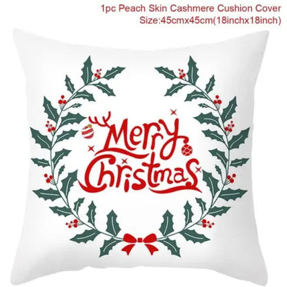 45Cm Christmas Cushion Cover Navidad Merry Christmas Decorations For Home 2023 Xmas Noel Cristmas Ornaments New Year Gifts 2024