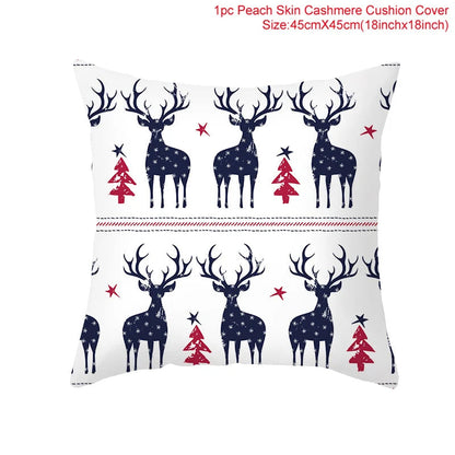 45Cm Christmas Cushion Cover Navidad Merry Christmas Decorations For Home 2023 Xmas Noel Cristmas Ornaments New Year Gifts 2024