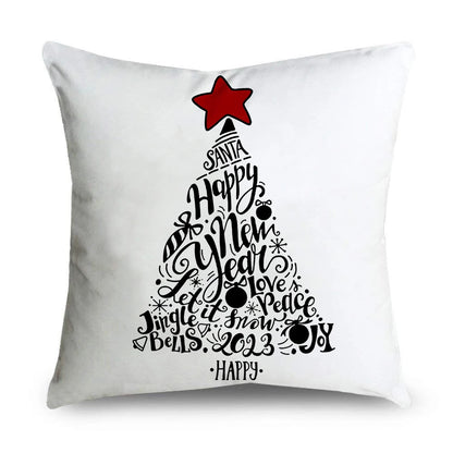 45Cm Christmas Cushion Cover Navidad Merry Christmas Decorations For Home 2023 Xmas Noel Cristmas Ornaments New Year Gifts 2024