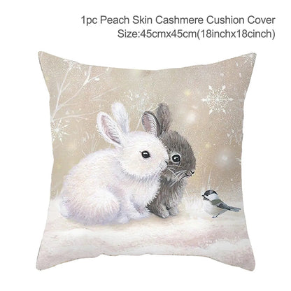 45Cm Christmas Cushion Cover Navidad Merry Christmas Decorations For Home 2023 Xmas Noel Cristmas Ornaments New Year Gifts 2024