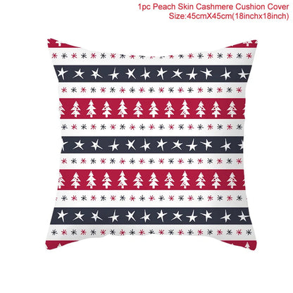 45Cm Christmas Cushion Cover Navidad Merry Christmas Decorations For Home 2023 Xmas Noel Cristmas Ornaments New Year Gifts 2024