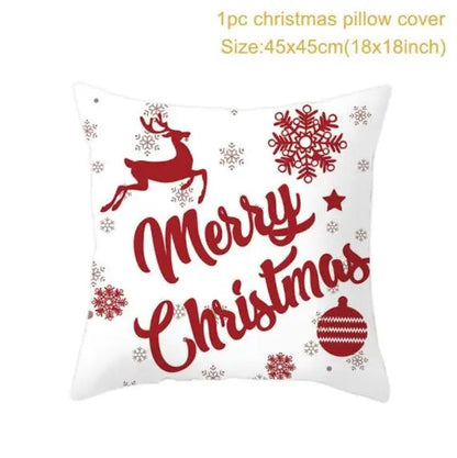 45Cm Christmas Cushion Cover Navidad Merry Christmas Decorations For Home 2023 Xmas Noel Cristmas Ornaments New Year Gifts 2024