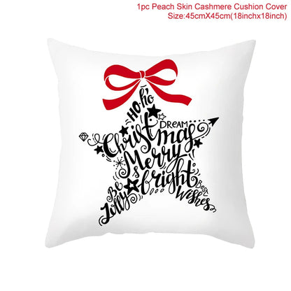 45Cm Christmas Cushion Cover Navidad Merry Christmas Decorations For Home 2023 Xmas Noel Cristmas Ornaments New Year Gifts 2024