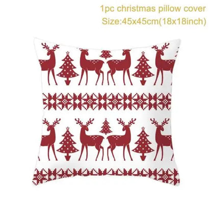 45Cm Christmas Cushion Cover Navidad Merry Christmas Decorations For Home 2023 Xmas Noel Cristmas Ornaments New Year Gifts 2024