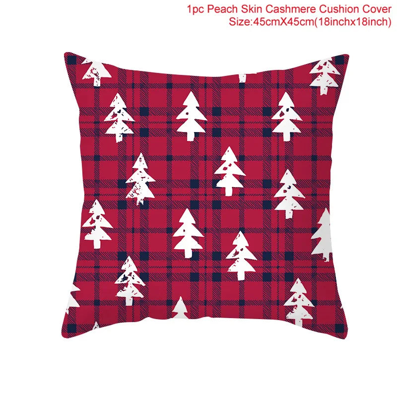 45Cm Christmas Cushion Cover Navidad Merry Christmas Decorations For Home 2023 Xmas Noel Cristmas Ornaments New Year Gifts 2024