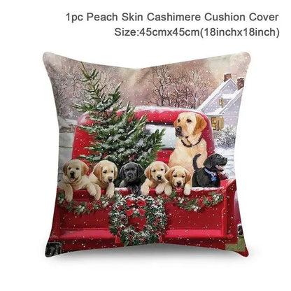 45Cm Christmas Cushion Cover Navidad Merry Christmas Decorations For Home 2023 Xmas Noel Cristmas Ornaments New Year Gifts 2024