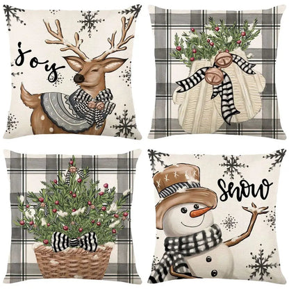 45Cm Merry Christmas Cushion Cover Pillowcase 2023 Christmas Decorations For Home Ornament New Year Christmas Decor