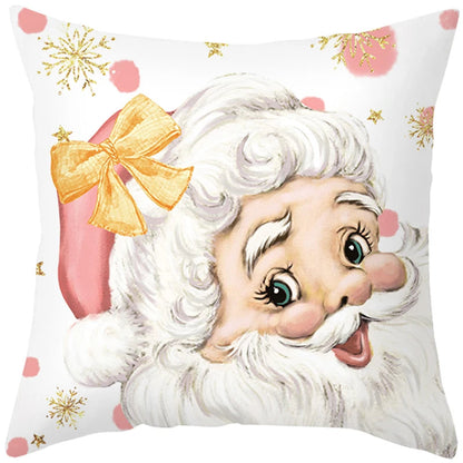 45Cm Merry Christmas Cushion Cover Pillowcase 2023 Christmas Decorations For Home Ornament New Year Christmas Decor