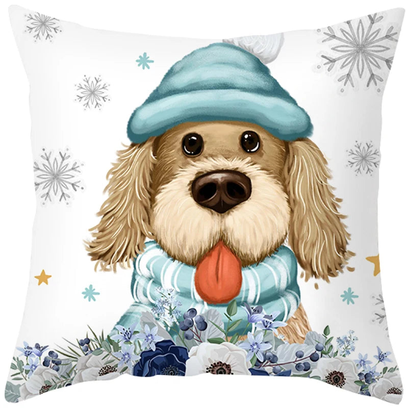 45Cm Merry Christmas Cushion Cover Pillowcase 2023 Christmas Decorations For Home Ornament New Year Christmas Decor