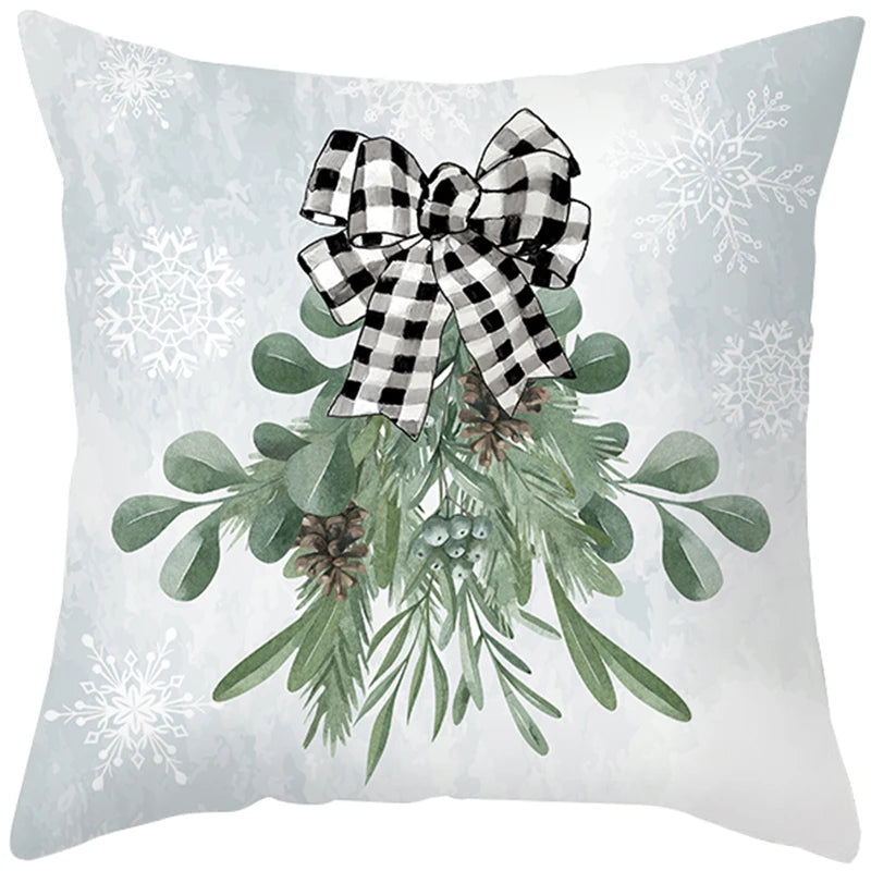 45Cm Merry Christmas Cushion Cover Pillowcase 2023 Christmas Decorations For Home Ornament New Year Christmas Decor