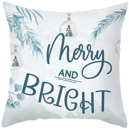 45Cm Merry Christmas Cushion Cover Pillowcase 2023 Christmas Decorations For Home Ornament New Year Christmas Decor