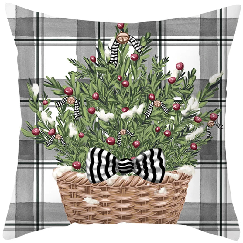 45Cm Merry Christmas Cushion Cover Pillowcase 2023 Christmas Decorations For Home Ornament New Year Christmas Decor
