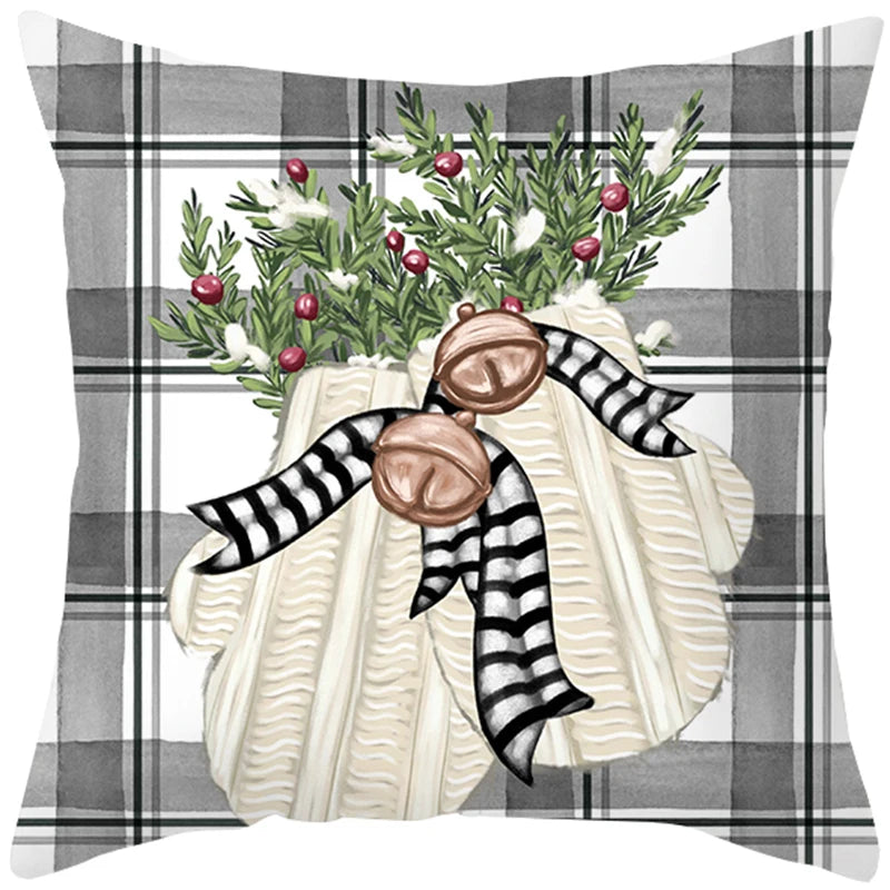 45Cm Merry Christmas Cushion Cover Pillowcase 2023 Christmas Decorations For Home Ornament New Year Christmas Decor