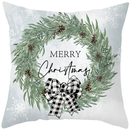 45Cm Merry Christmas Cushion Cover Pillowcase 2023 Christmas Decorations For Home Ornament New Year Christmas Decor
