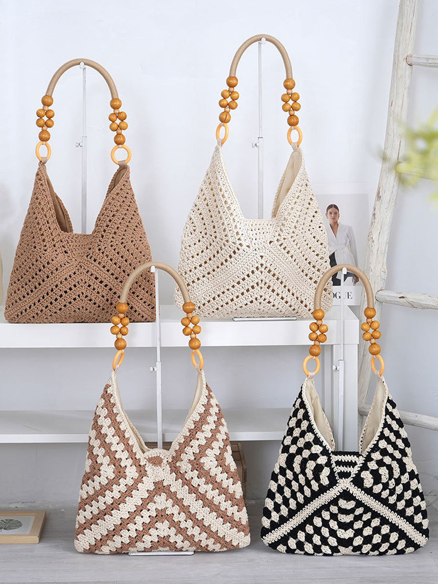 Eliana Openwork Cotton Rope Woven Bag