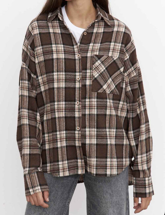 Casual Lapel Collar Long Sleeve Shirt