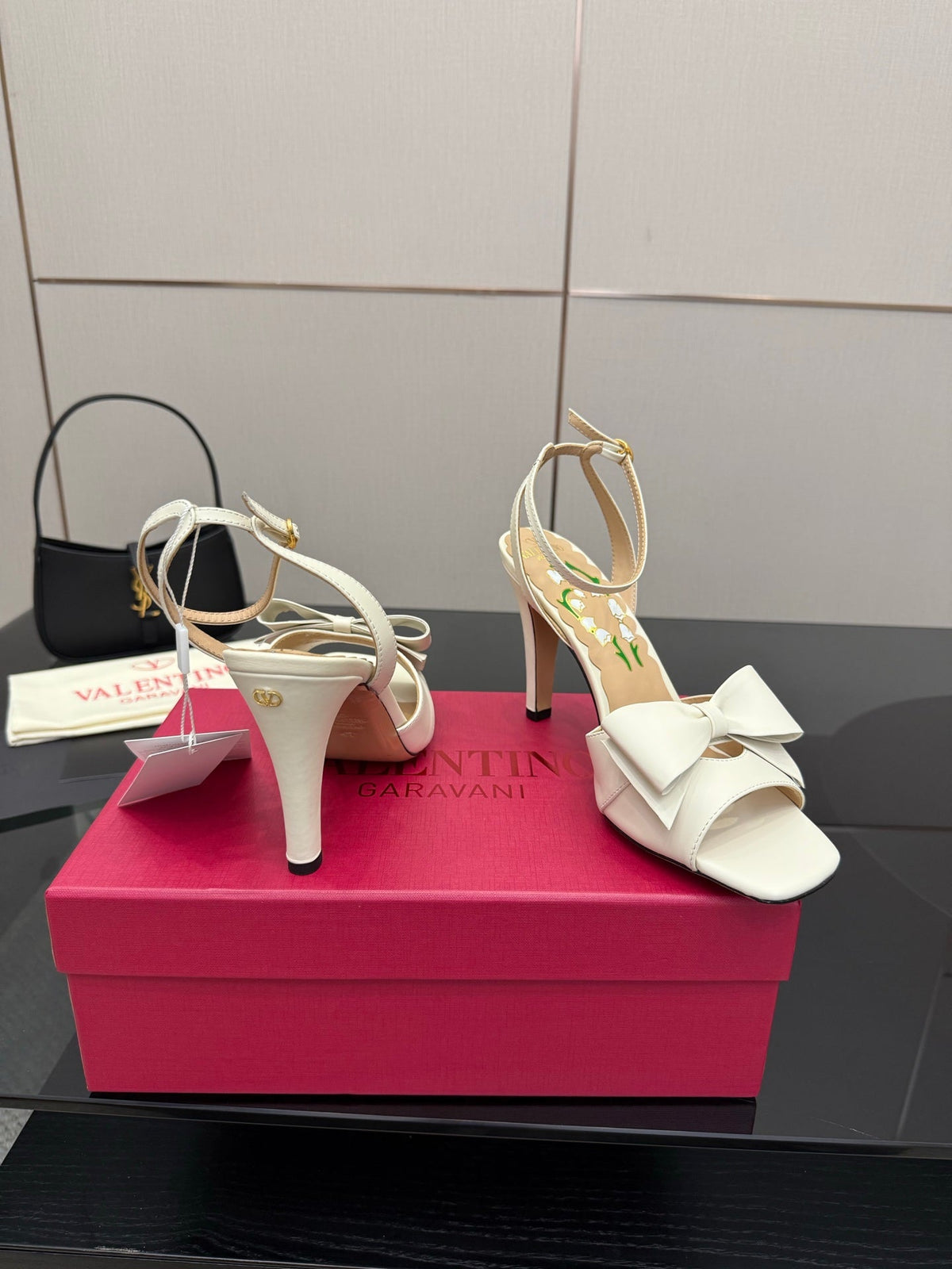 VT Bowow Sandal 95mm Ivory Leather