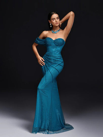 Nadia Maxi Dress In Teal