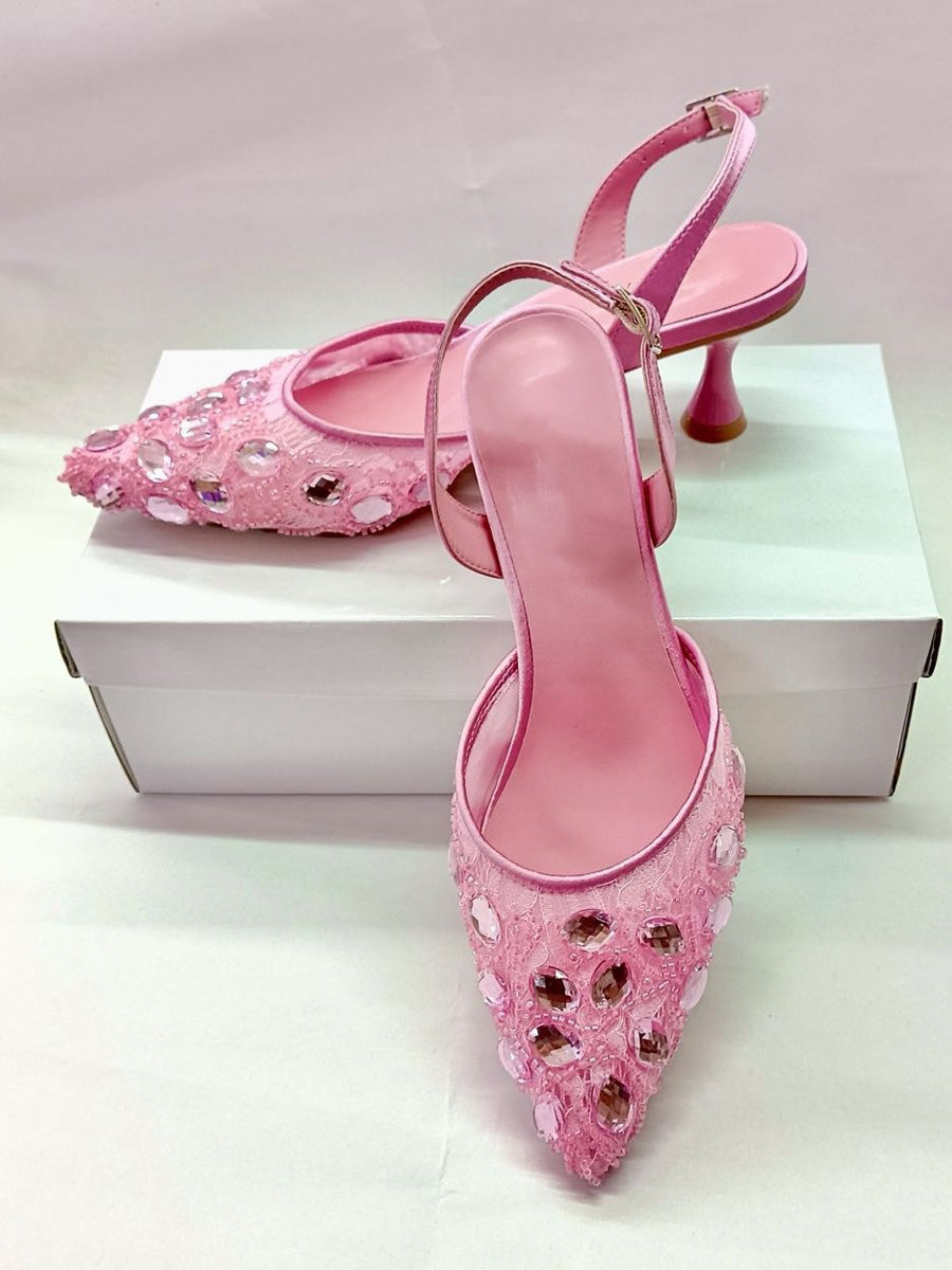 Heidi Colorful Rhinestone High Heels