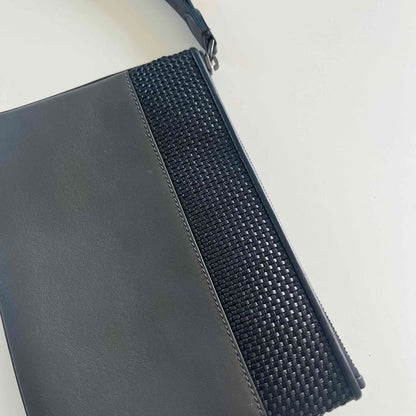 Zegna woven leather pouch