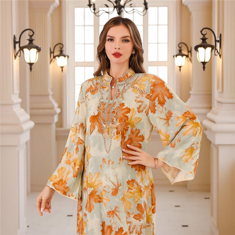 Muslim Print Maxi Dress