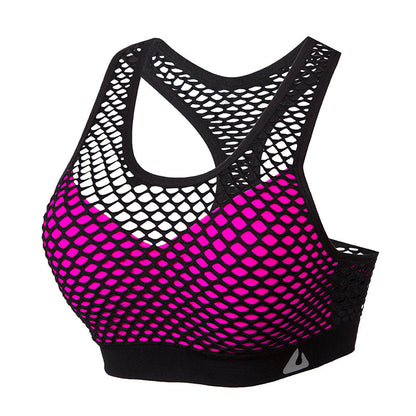 Sports Bra Shockproof Running Fitness Vest-Style Ladies Gather Thin Yoga Rims-Free Bras