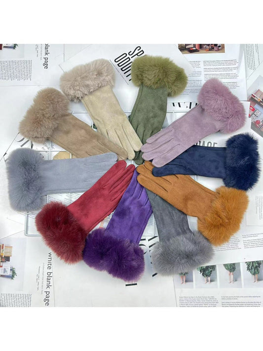 Gloving - Women's Fur-Cuff Winter Gloves