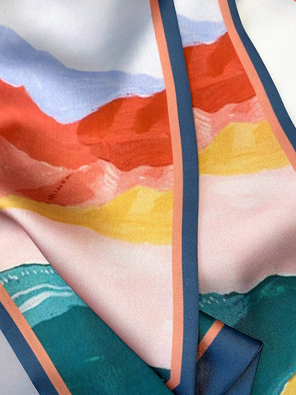 Original Oil Painting Printed Silk Scarf