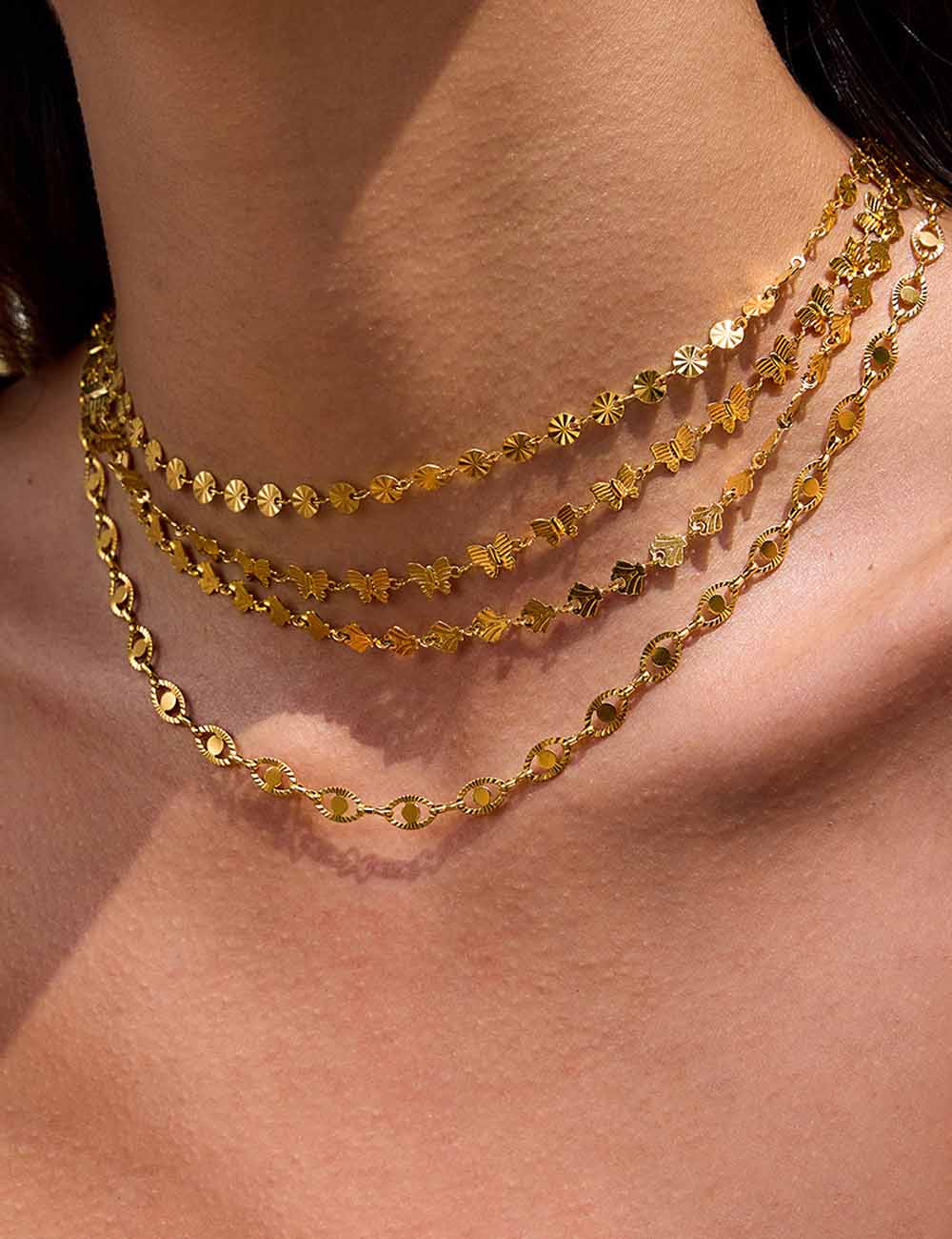 Trendy Gold Plated Choker Necklace