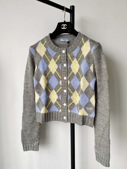 Prada 25 Cardigan Multicolor Wool 293871