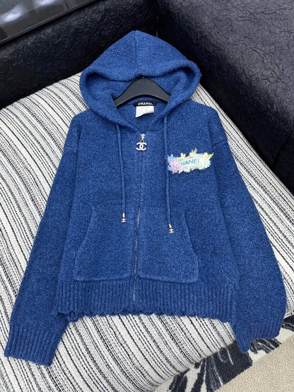CC 2025 Hooded Jacket Blue Wool 325888