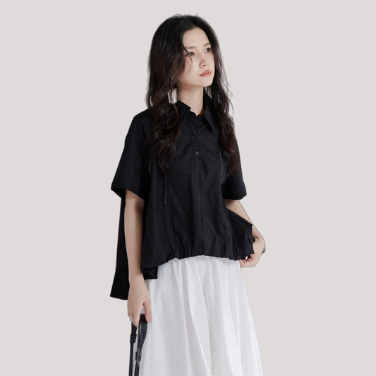 Small Polka Dot Irregular Shirt
