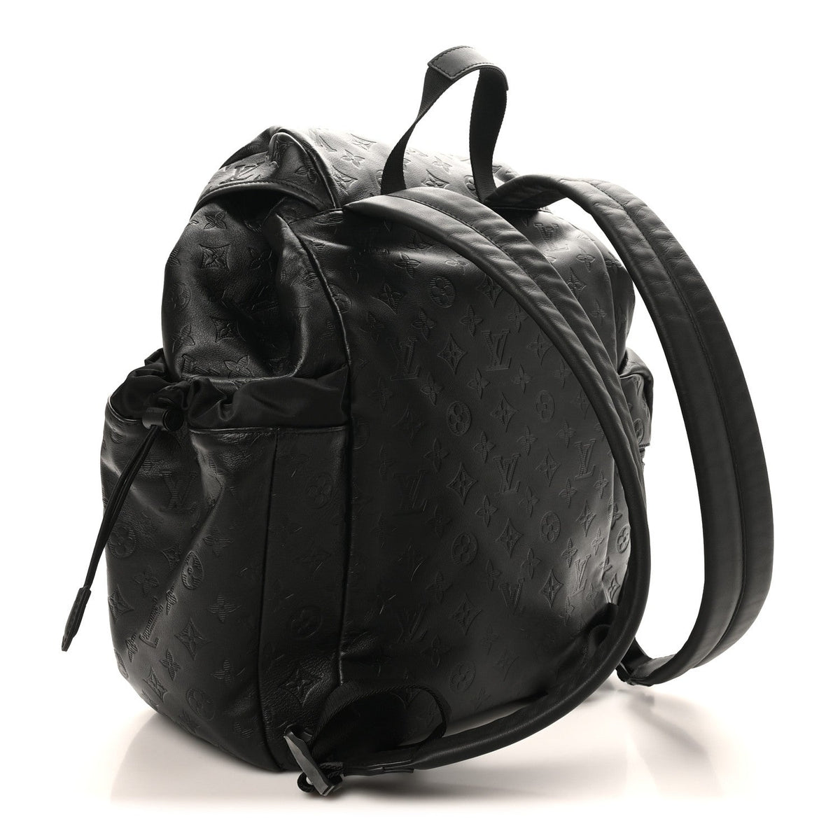 Calfskin Monogram Shadow Discovery Backpack Black