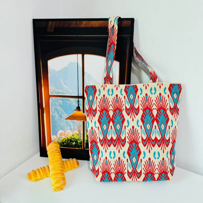 Cosbai - Atlas Print knit Shoulder Bag - Spacious &amp; Vintage