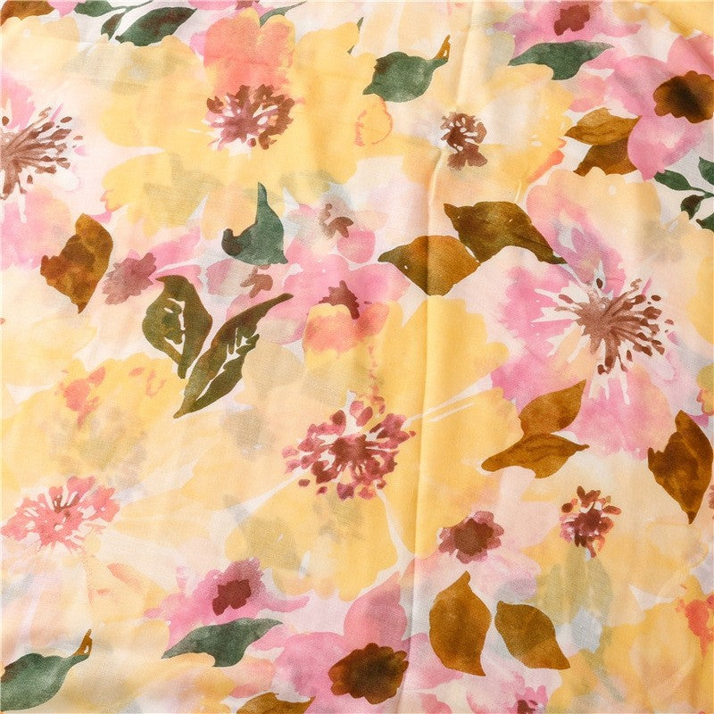 Colorful Cotton Linen Vacation Beach Scarf