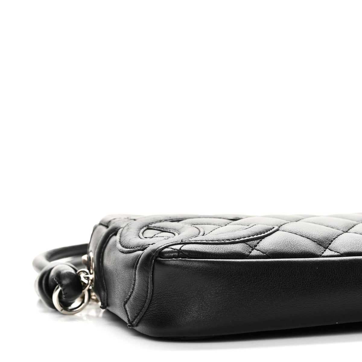 Calfskin Quilted Cambon Pochette Black