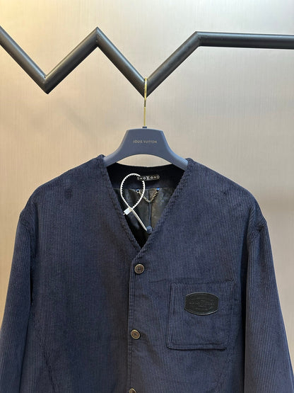 LV Corduroy V-neck Jacket 492789