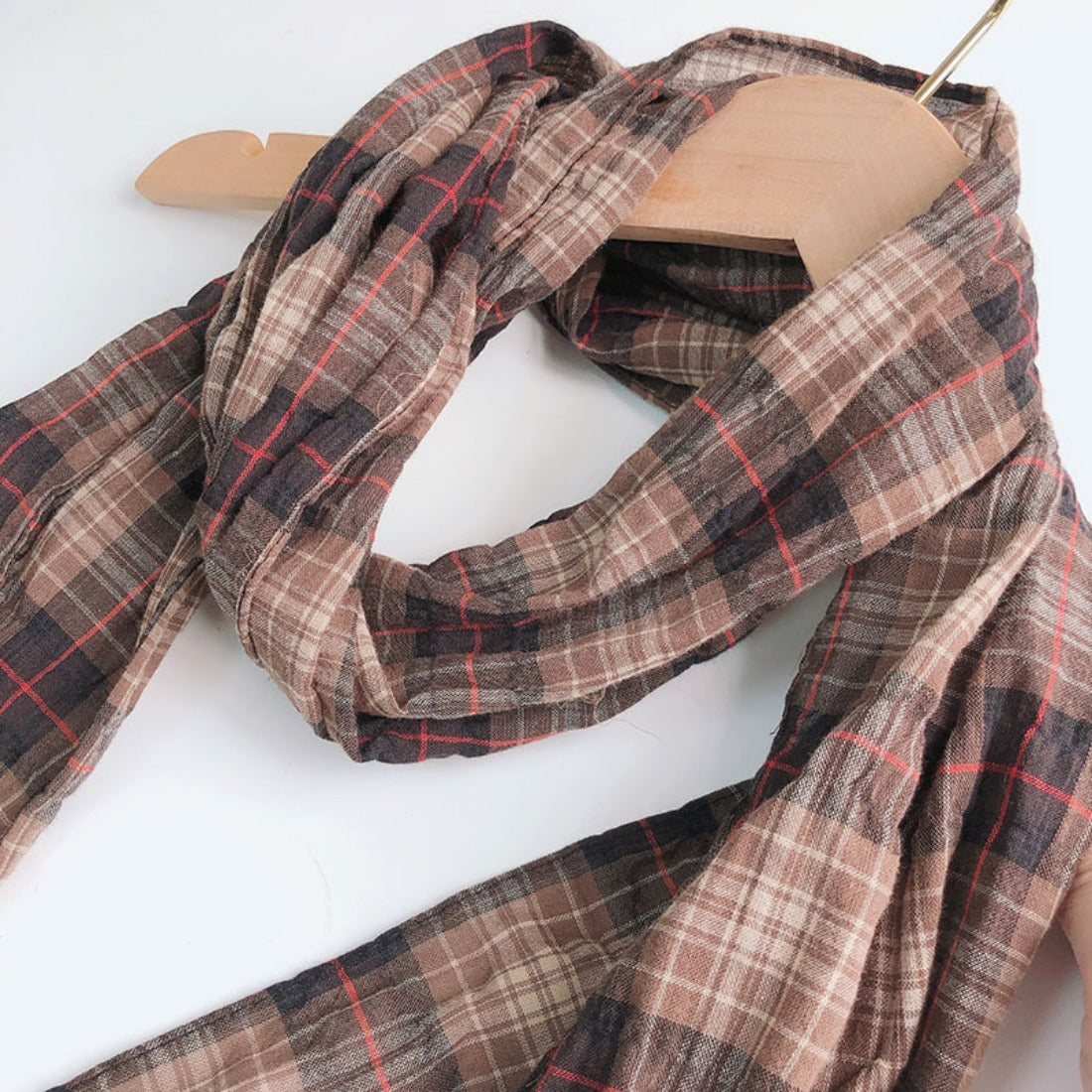 Scarvii - Vintage Plaid Striped Scarf