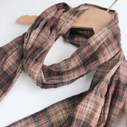 Scarvii - Vintage Plaid Striped Scarf