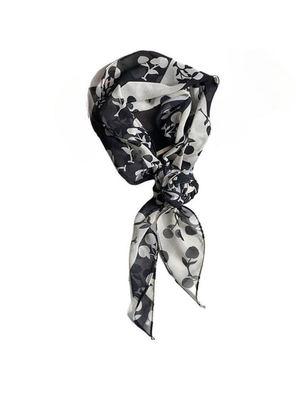 Haila - Vintage Classic Spot Print Long Scarf Headband
