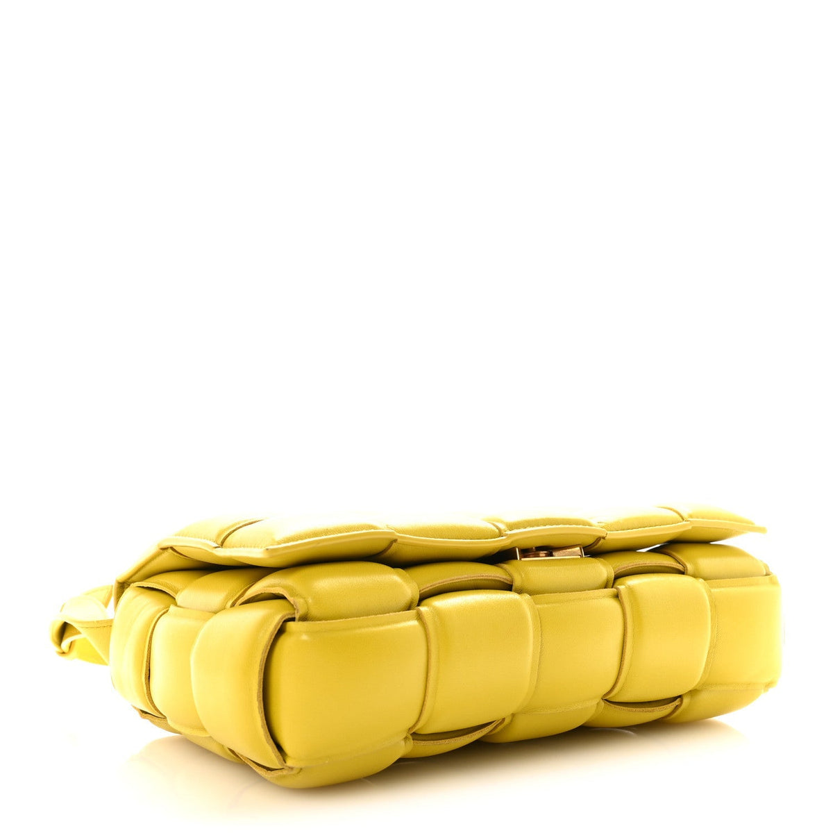Nappa Maxi Intreccio Padded Cassette Crossbody Bag Buttercup
