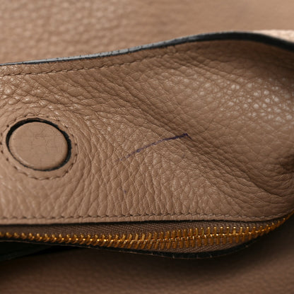 Vitello Phenix Embossed Logo Hobo Caramel