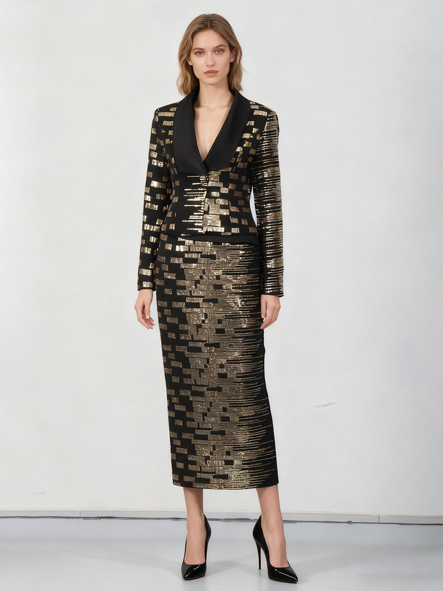 Milena Gilded Print Two Piece Set