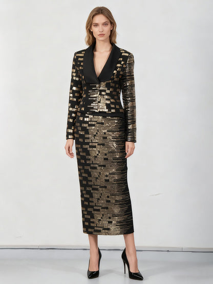 Milena Gilded Print Two Piece Set
