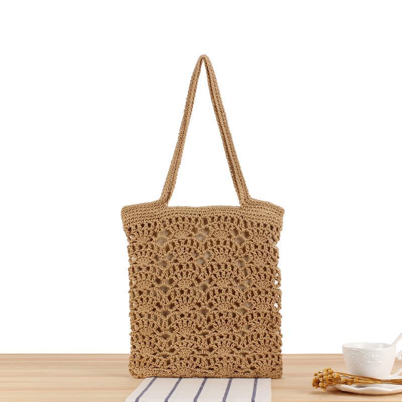 Crochet Market Bag Crocheted Single Shoulder Weave Bag