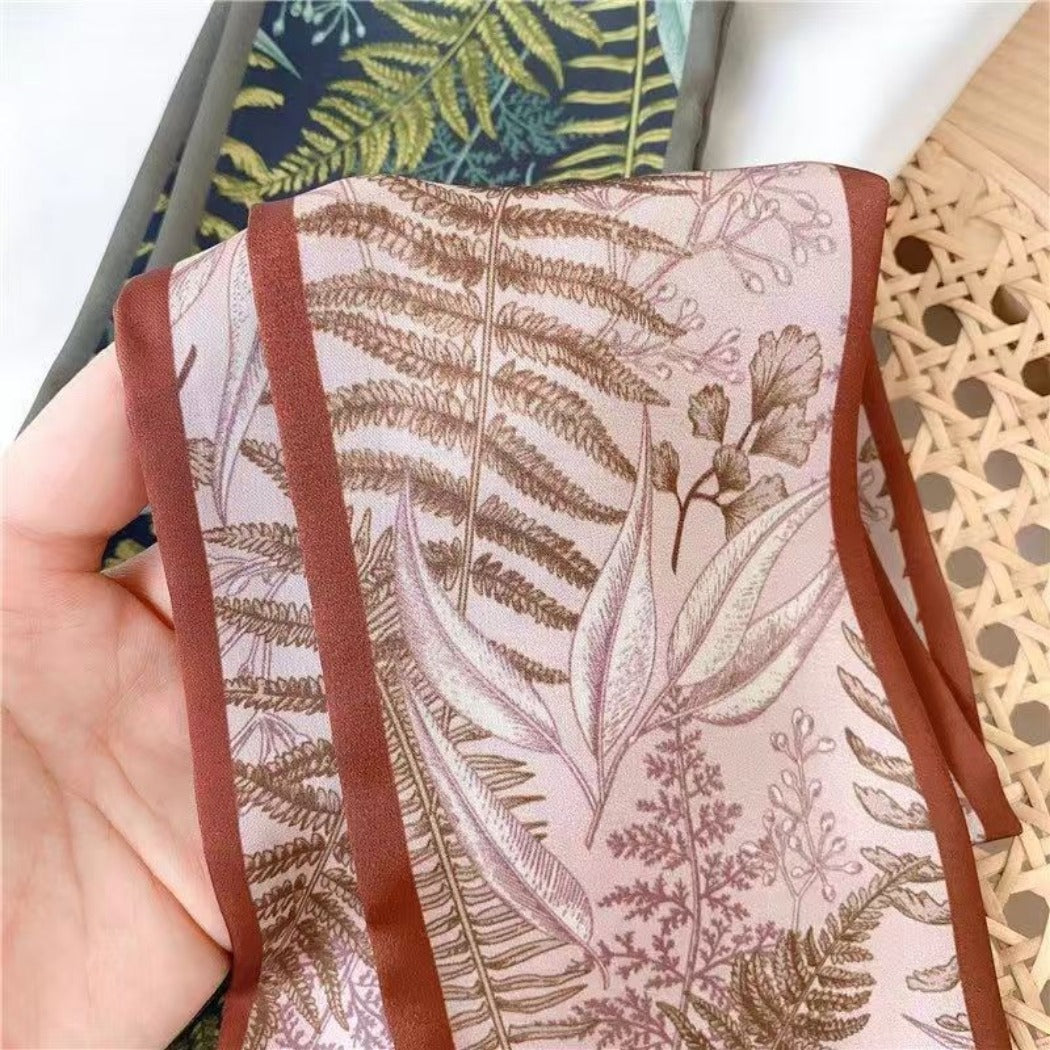 Scarvii - Plant-Print Neck Scarf - Classic &amp; Soft