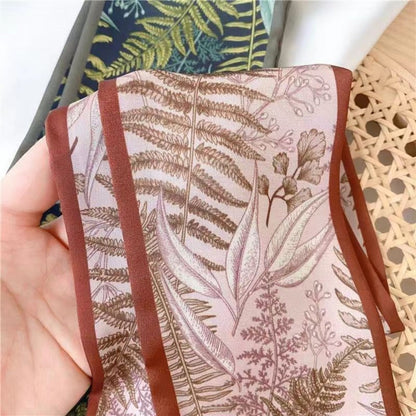 Scarvii - Plant-Print Neck Scarf - Classic &amp; Soft