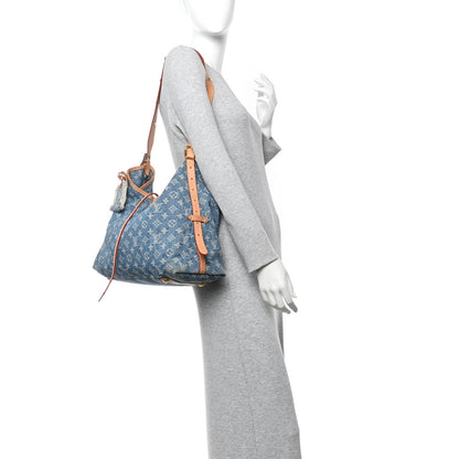Monogram Denim CarryAll MM Blue